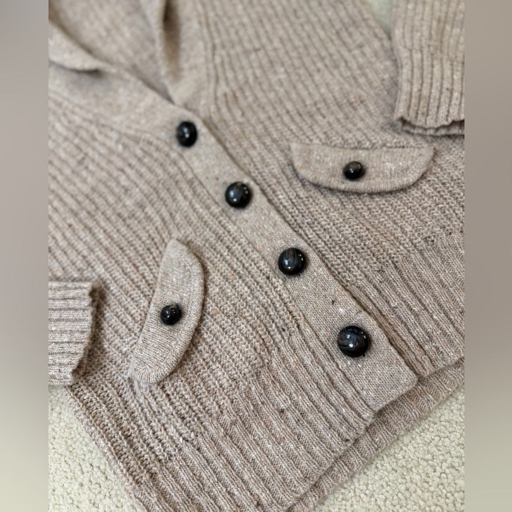 J. Crew Taupe Button-Up Wool Blend Cardigan - Picture 3 of 10